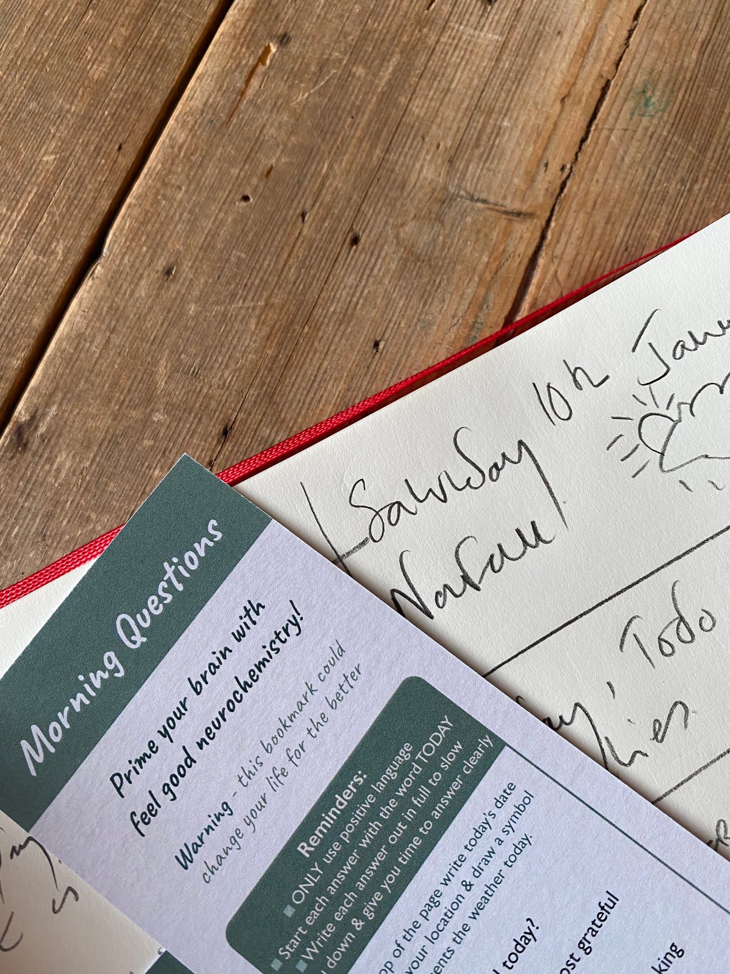 Morning Questions Bookmark